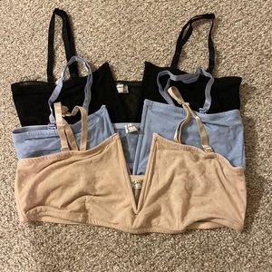Set of 3 Free People Bralettes